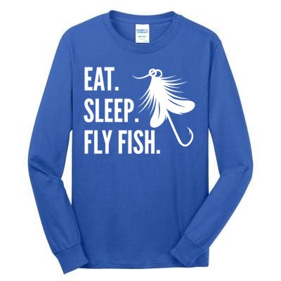 Fly Fishing Eat Sleep Fly Fish Gift Tall Long Sleeve T-Shirt