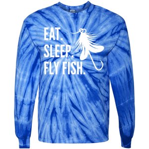 Fly Fishing Eat Sleep Fly Fish Gift Tie-Dye Long Sleeve Shirt