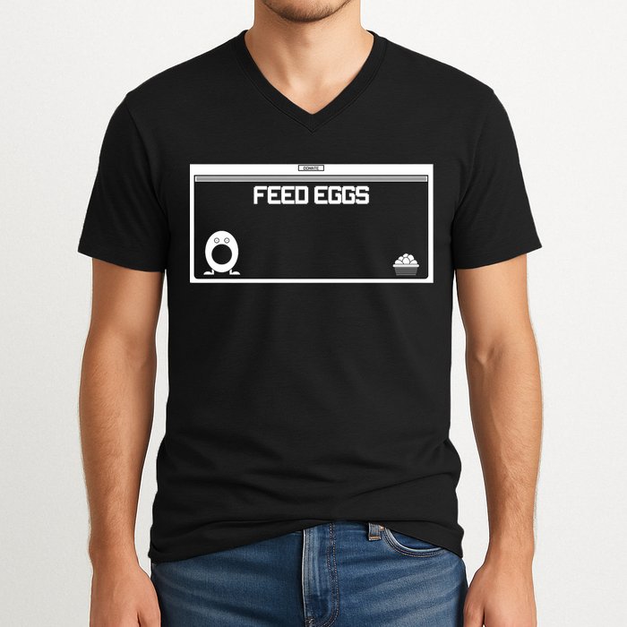 Funny Feed Eggs I Think You Should Leave Gifts For Men V-Neck T-Shirt
