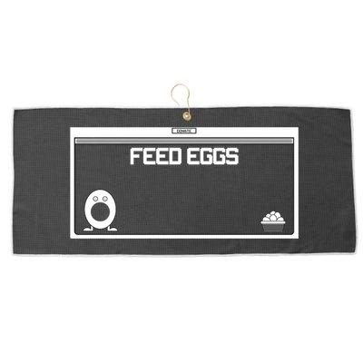 Funny Feed Eggs I Think You Should Leave Gifts For Men Large Microfiber Waffle Golf Towel