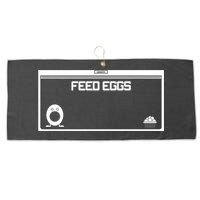 Funny Feed Eggs I Think You Should Leave Gifts For Men Large Microfiber Waffle Golf Towel