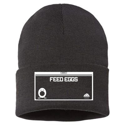 Funny Feed Eggs I Think You Should Leave Gifts For Men Sustainable Knit Beanie