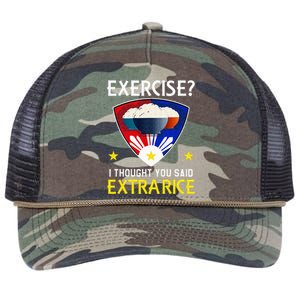 Filipino Food Extra Rice Exercise Philippine Funny Pinoy Retro Rope Trucker Hat Cap