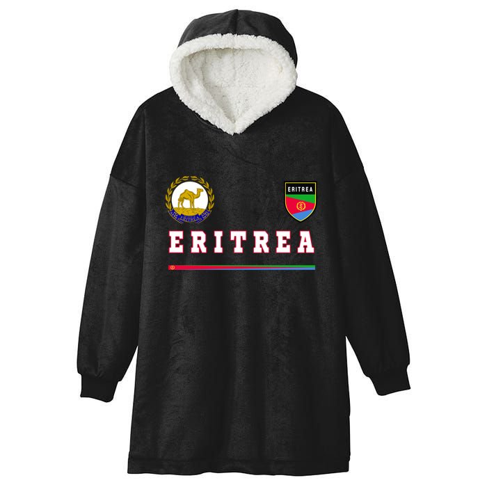 Flag Football Eritrean Eritrea Sport Soccer Jersey Hooded Wearable Blanket