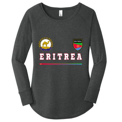 Flag Football Eritrean Eritrea Sport Soccer Jersey Women's Perfect Tri Tunic Long Sleeve Shirt