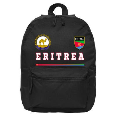 Flag Football Eritrean Eritrea Sport Soccer Jersey 16 in Basic Backpack