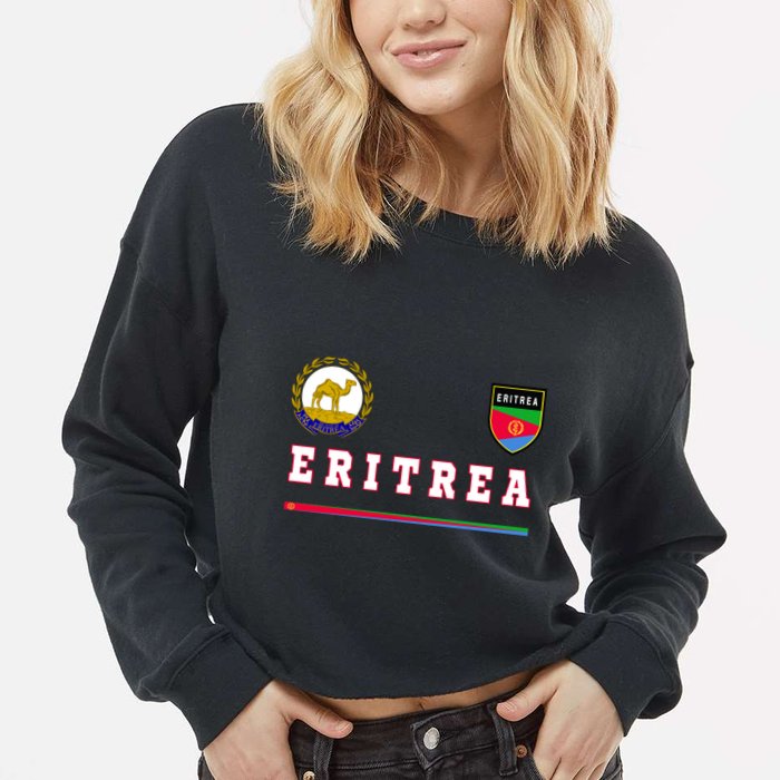 Flag Football Eritrean Eritrea Sport Soccer Jersey Cropped Pullover Crew