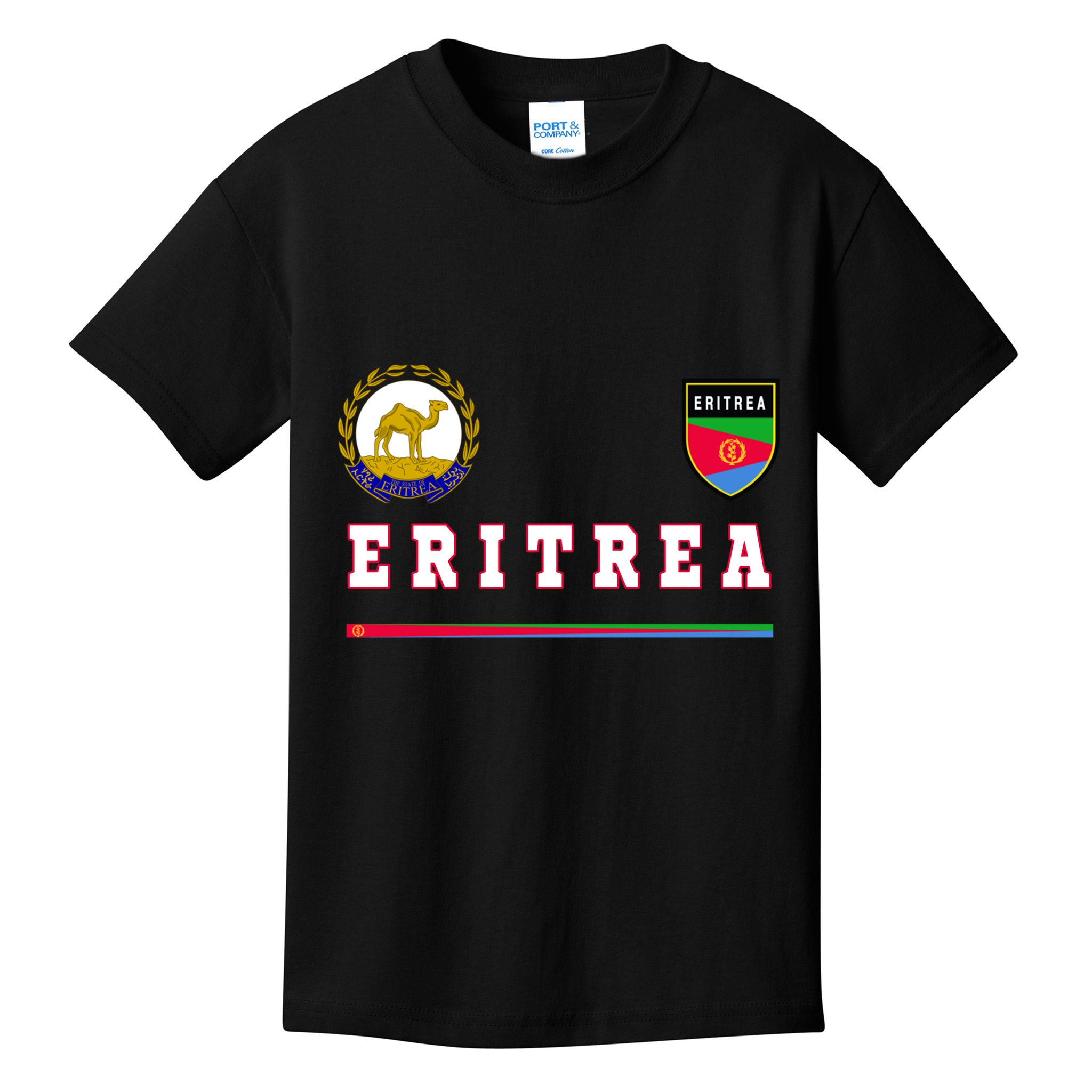 Flag Football Eritrean Eritrea Sport Soccer Jersey Kids T-Shirt
