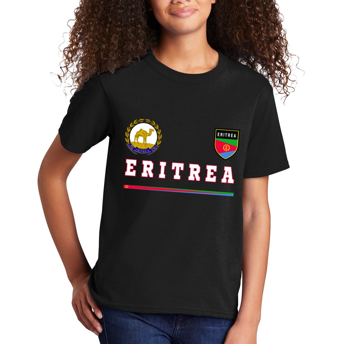 Flag Football Eritrean Eritrea Sport Soccer Jersey Kids T-Shirt
