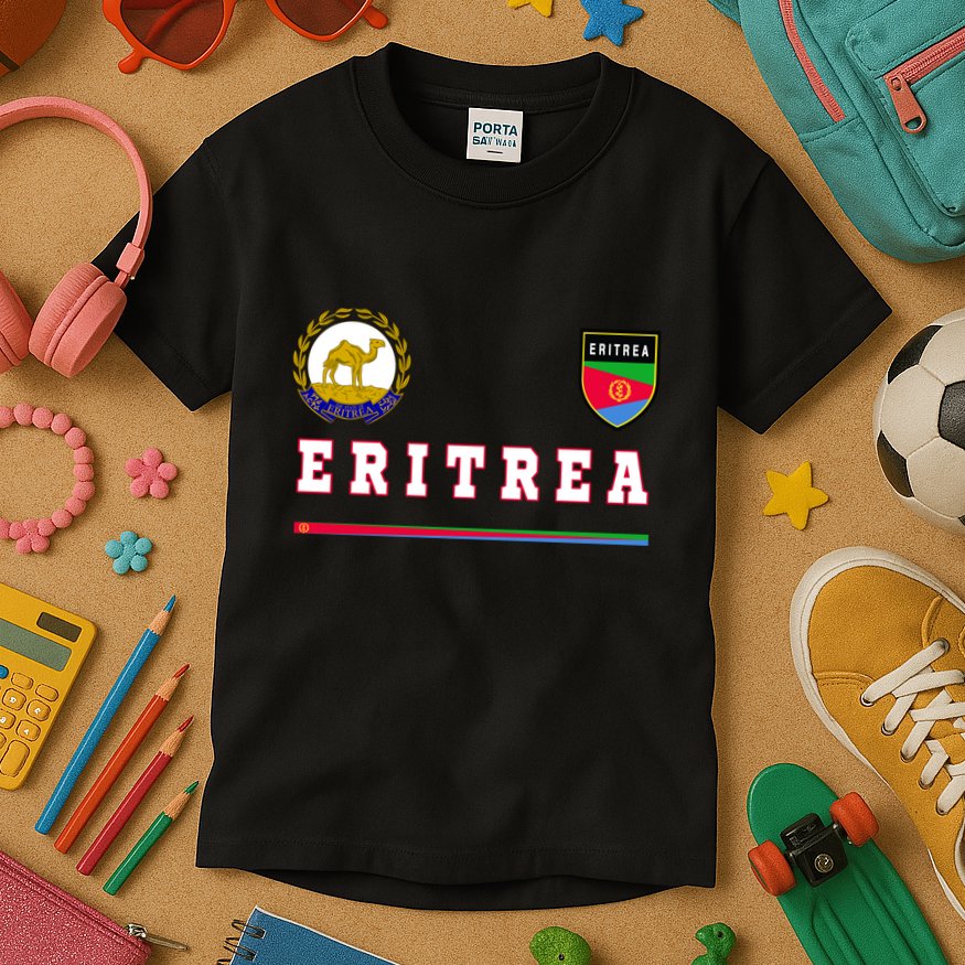 Flag Football Eritrean Eritrea Sport Soccer Jersey Kids T-Shirt