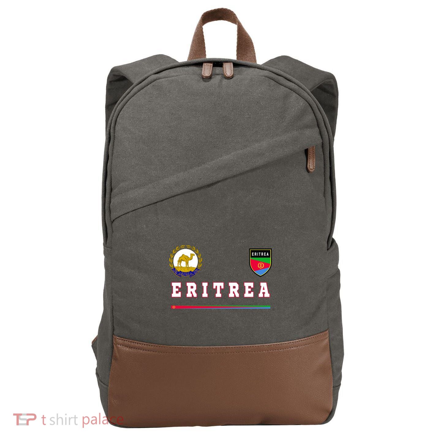 Flag Football Eritrean Eritrea Sport Soccer Jersey Cotton Canvas Backpack