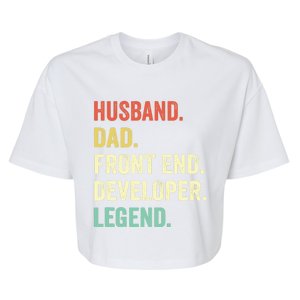 Funny Front End Developer Gifts Web Developers Dad Husband Bella+Canvas Jersey Crop Tee