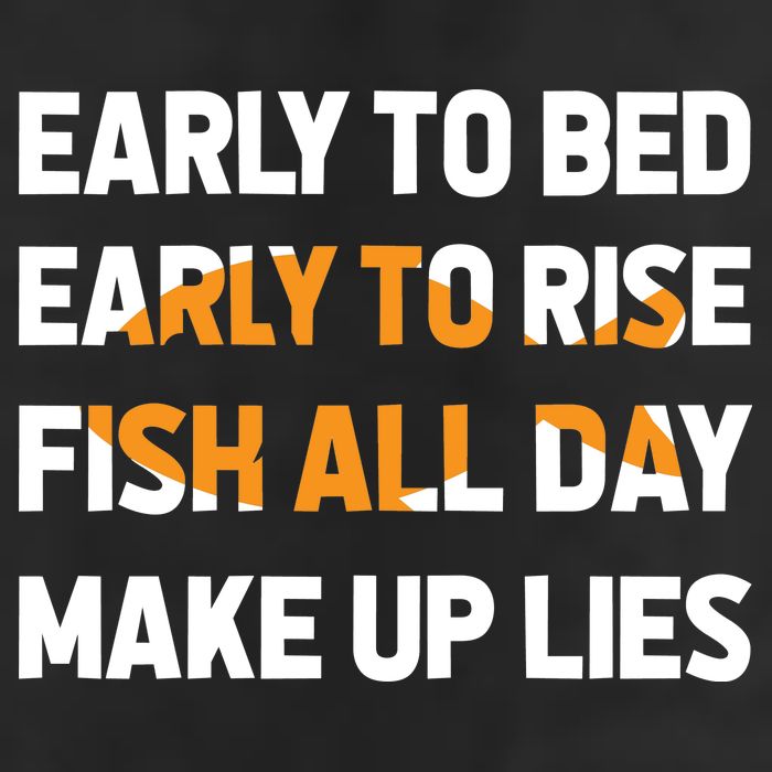 Funny Fishing Early To Bed Early To Rise Fish All Day Make Up Lies 11oz C Handle Ceramic Mug