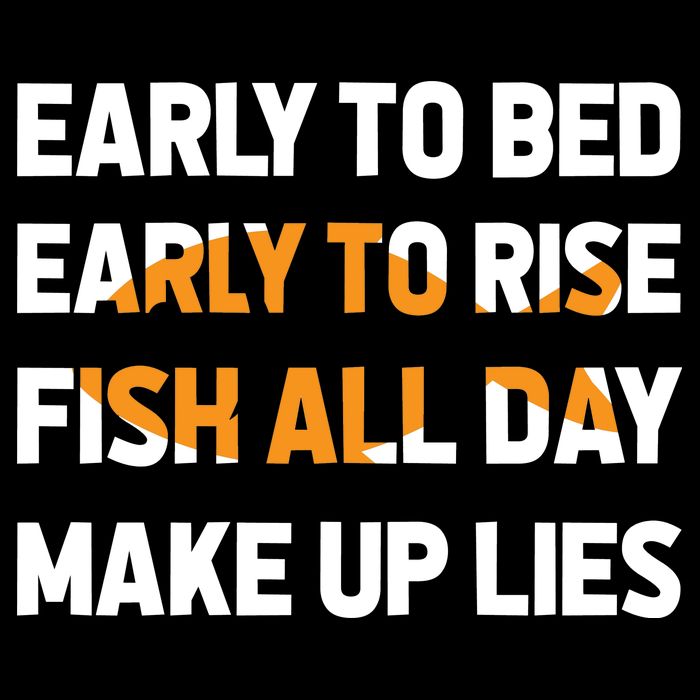 Funny Fishing Early To Bed Early To Rise Fish All Day Make Up Lies Flat Bill Trucker Hat