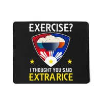 Filipino Food Extra Rice Exercise Philippine Funny Pinoy Mousepad