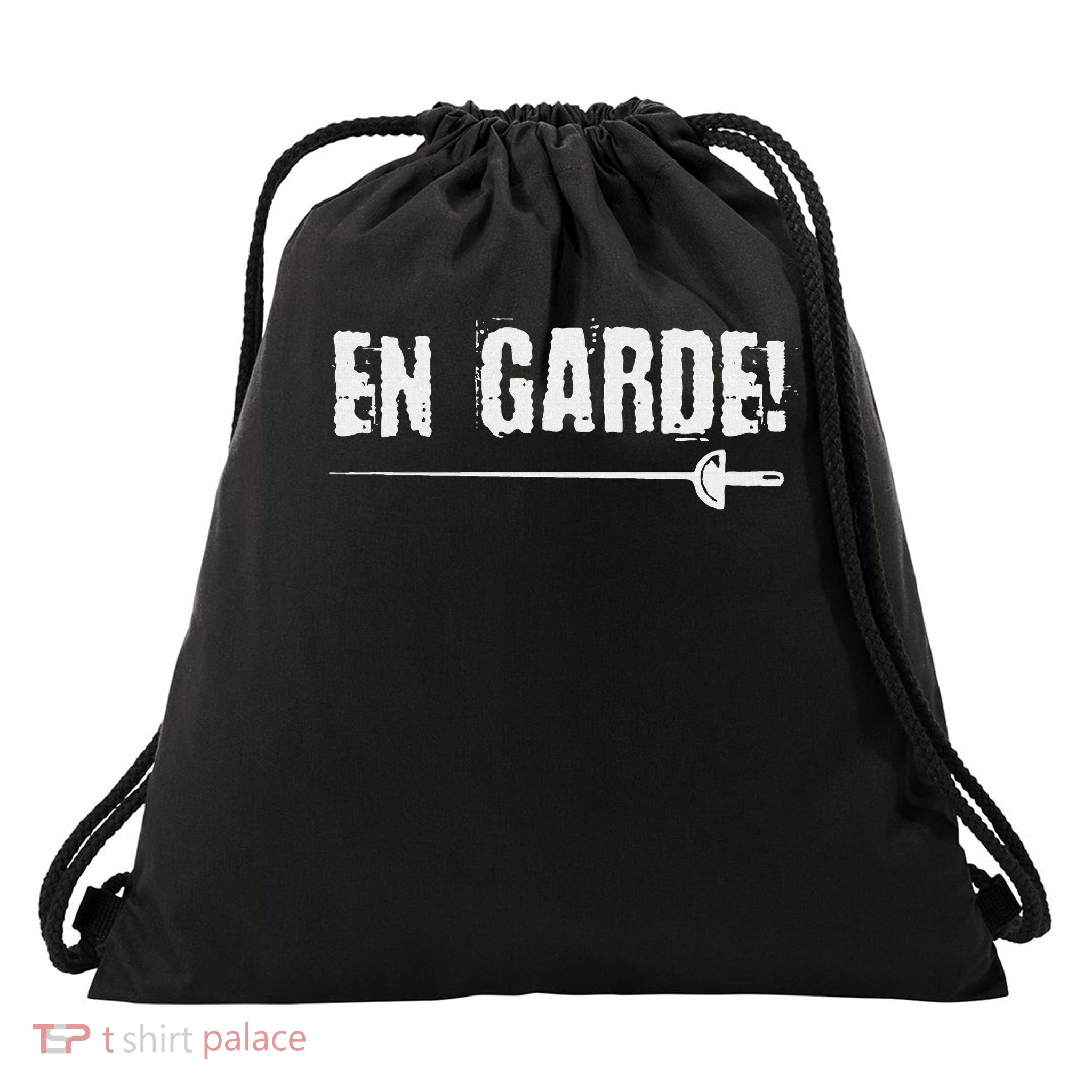 Funny Fencing En Garde Fencer Gift Fencing Coach Drawstring Bag