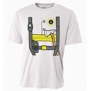 Firefighter Fireman Easy Lazy DIY Halloween Costume Boy Cooling Performance Crew T-Shirt