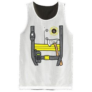 Firefighter Fireman Easy Lazy DIY Halloween Costume Boy Mesh Reversible Basketball Jersey Tank