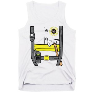 Firefighter Fireman Easy Lazy DIY Halloween Costume Boy Tank Top