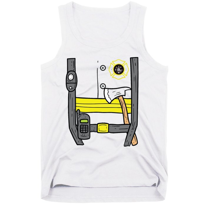 Firefighter Fireman Easy Lazy DIY Halloween Costume Boy Tank Top