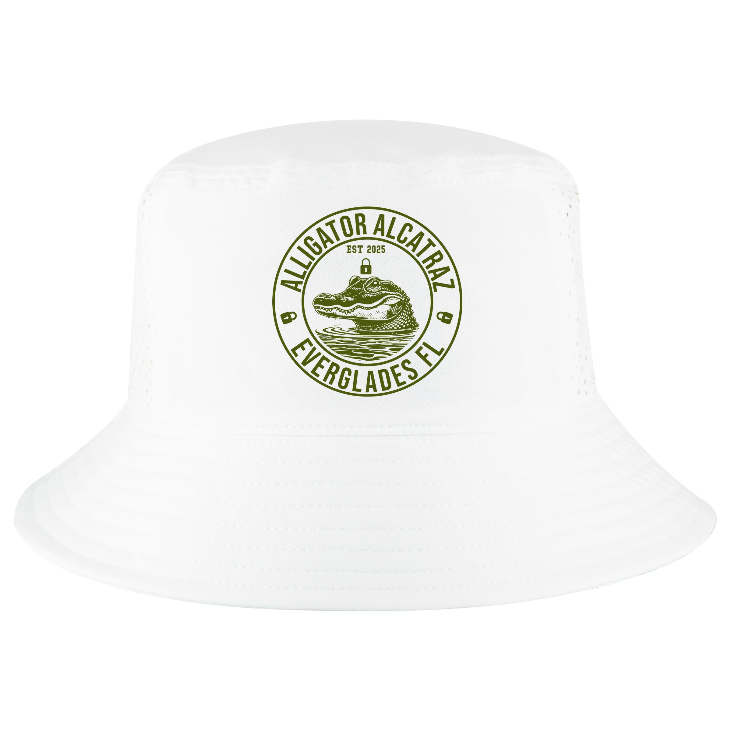 Funny Florida Everglades FL Meme Alligator Alcatraz Cool Comfort Performance Bucket Hat