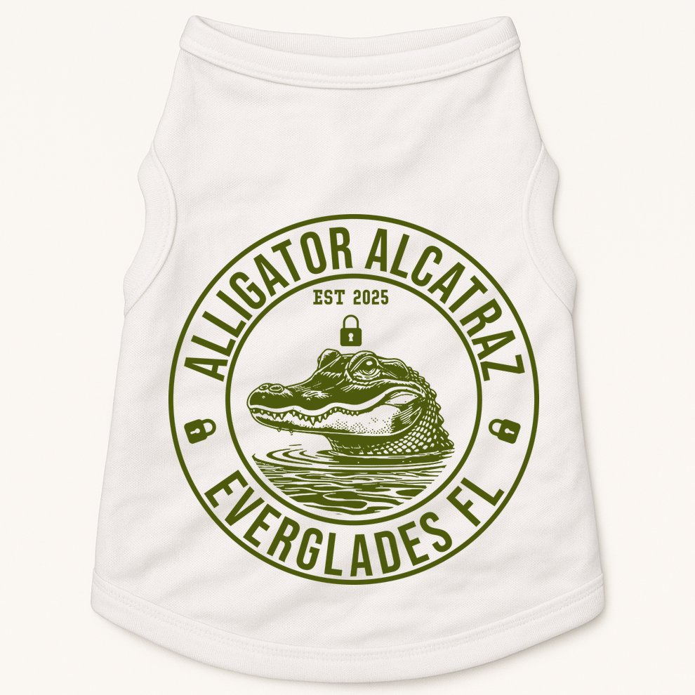 Funny Florida Everglades FL Meme Alligator Alcatraz Doggie Tank