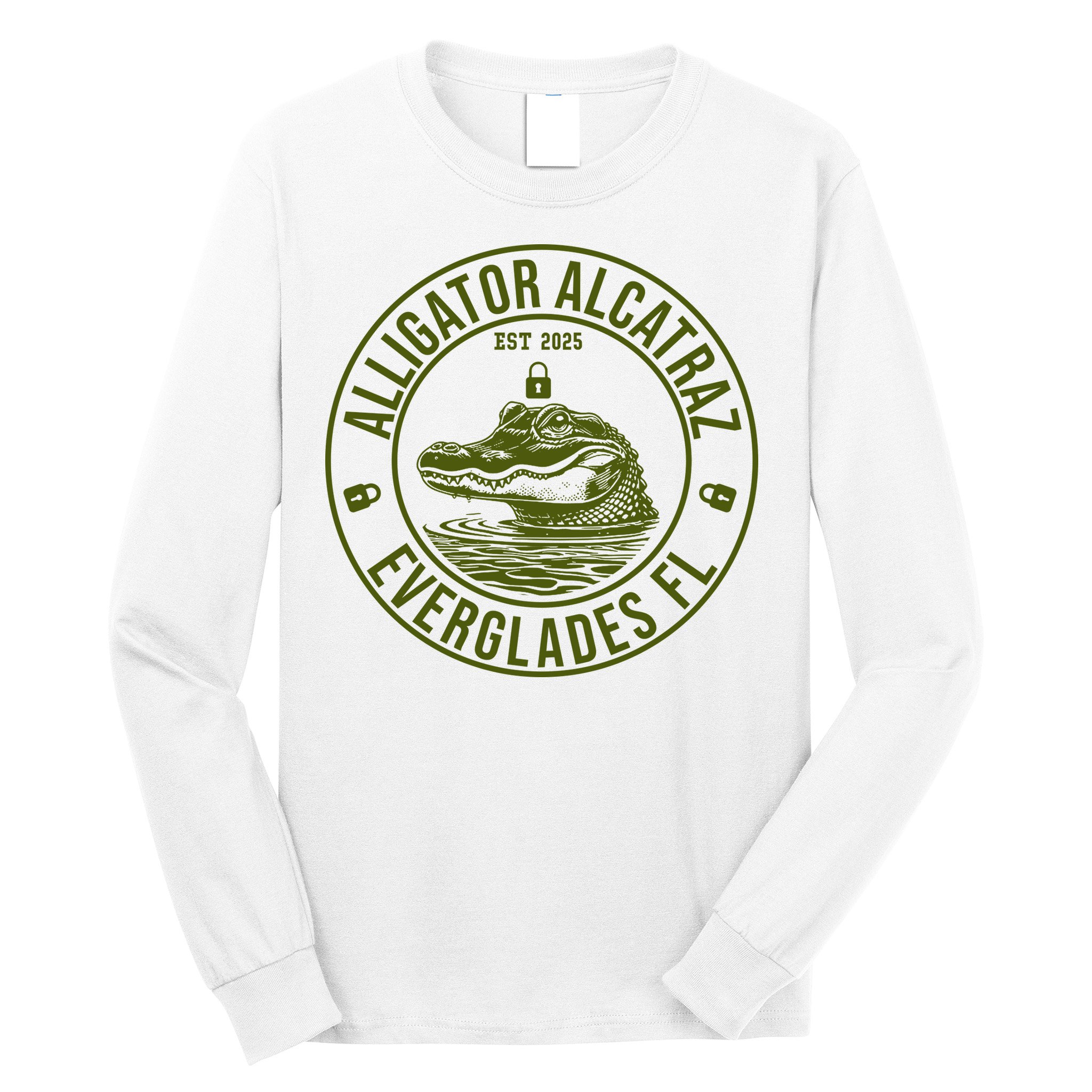 Funny Florida Everglades FL Meme Alligator Alcatraz Long Sleeve Shirt