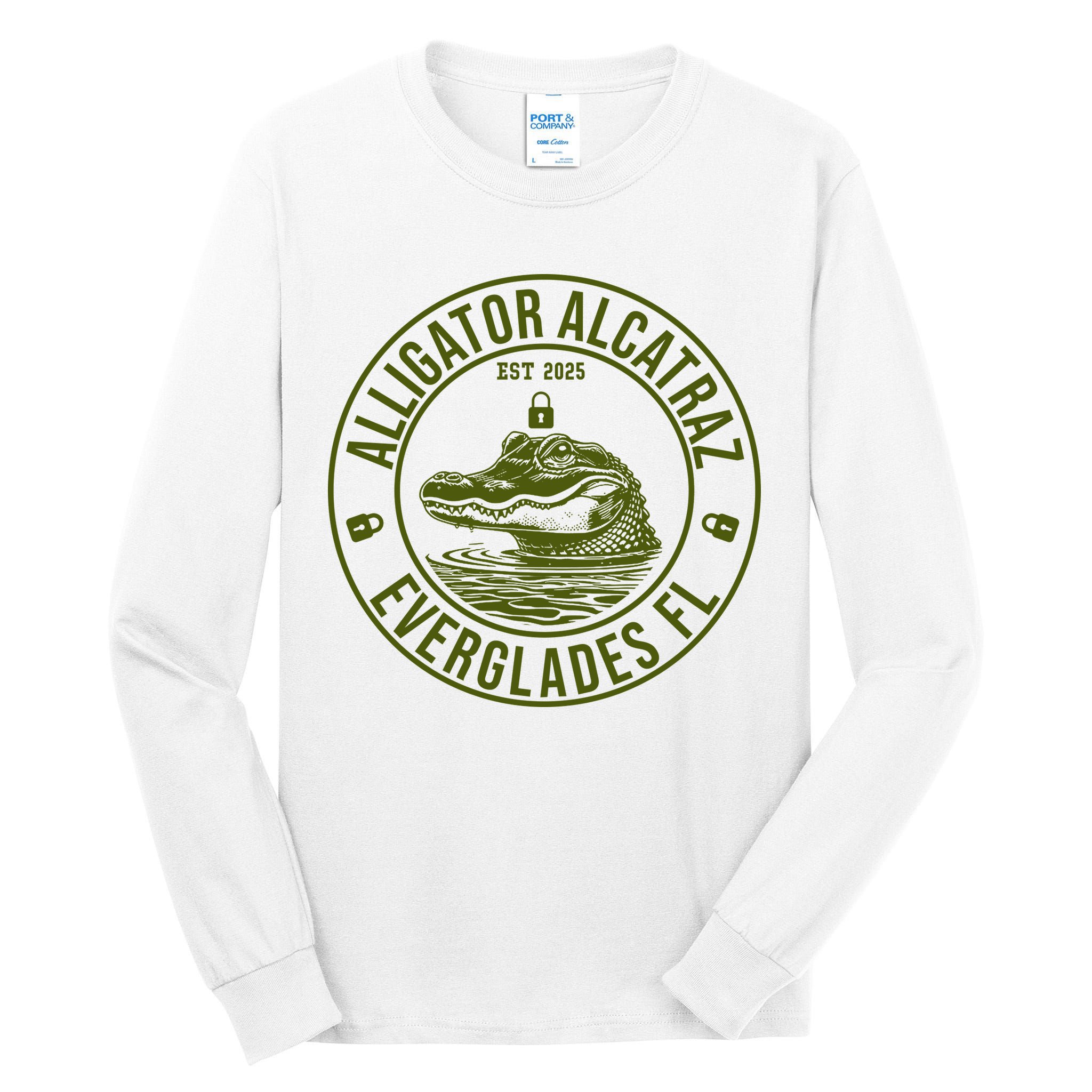 Funny Florida Everglades FL Meme Alligator Alcatraz Tall Long Sleeve T-Shirt