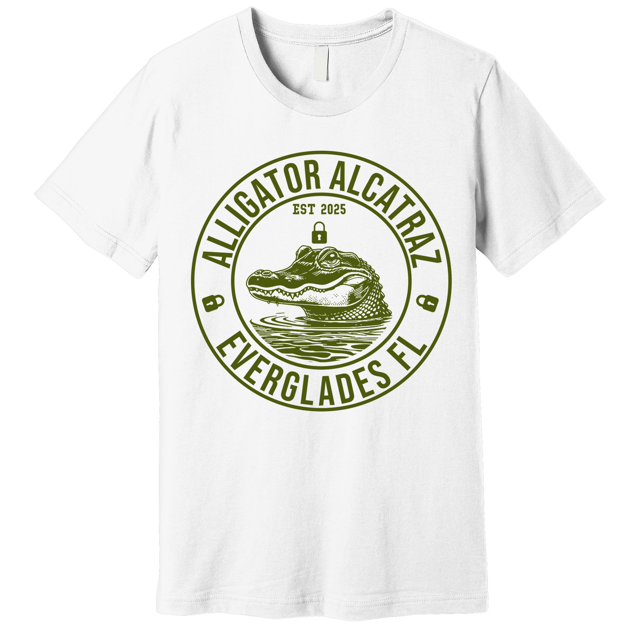 Funny Florida Everglades FL Meme Alligator Alcatraz Premium T-Shirt