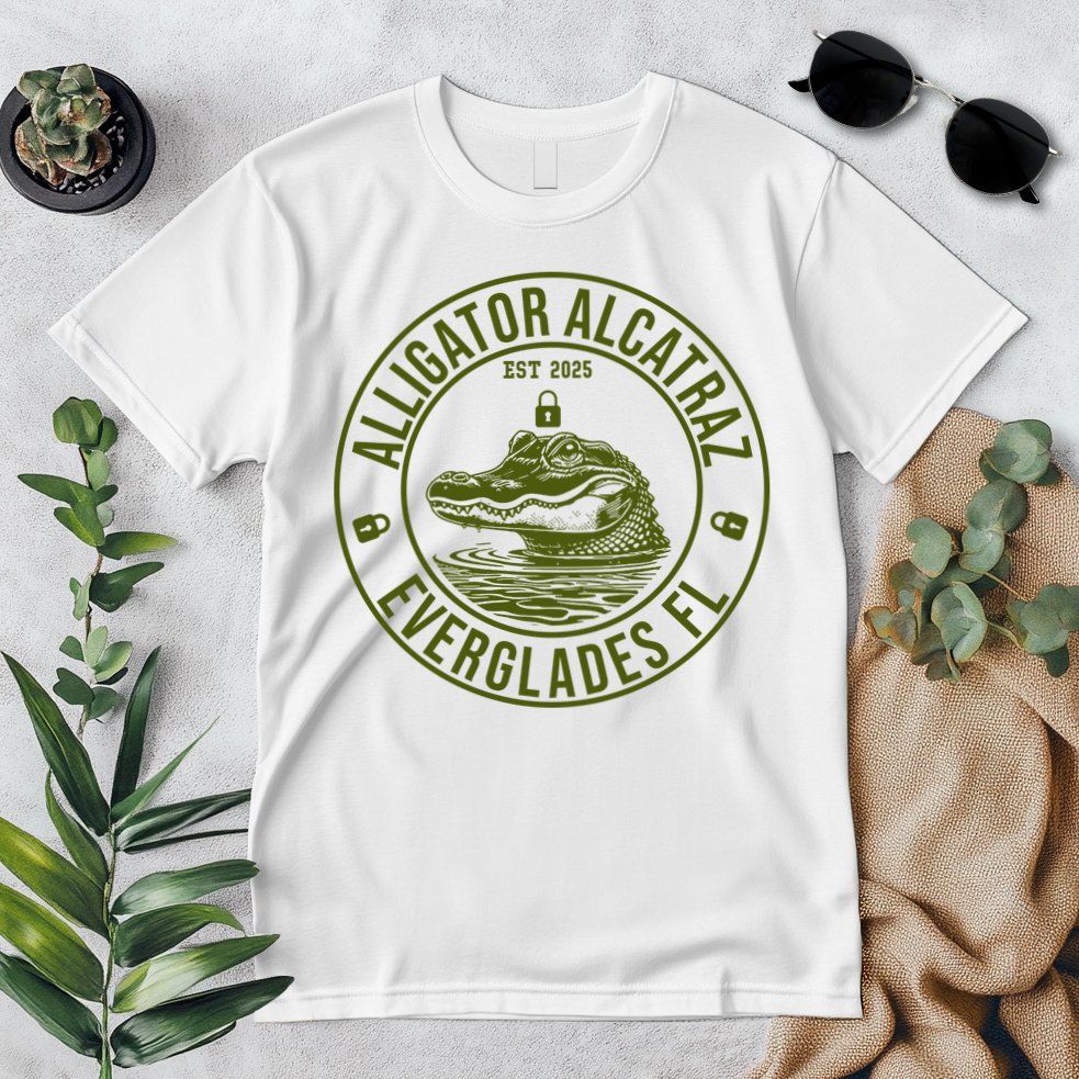 Funny Florida Everglades FL Meme Alligator Alcatraz Premium T-Shirt