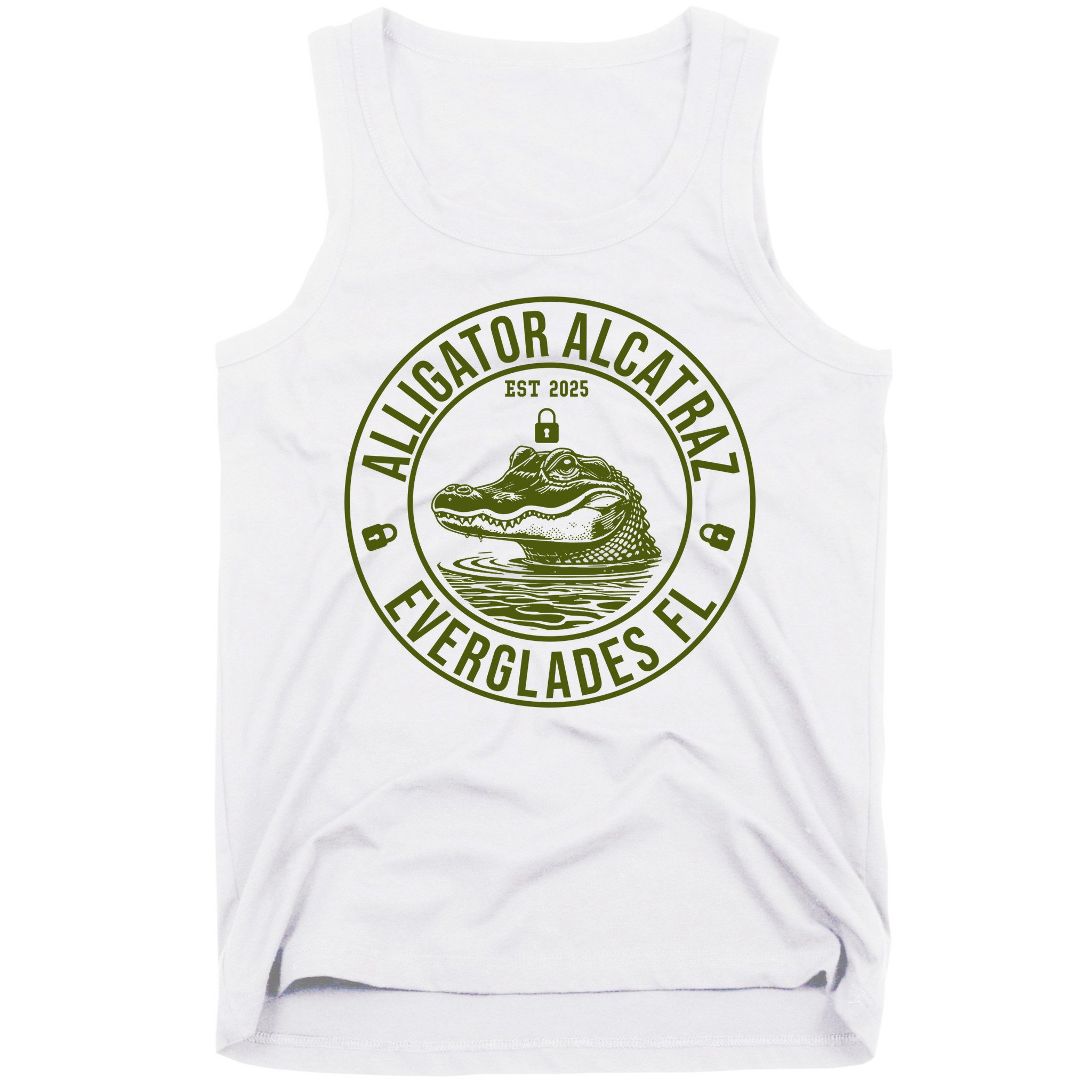 Funny Florida Everglades FL Meme Alligator Alcatraz Tank Top