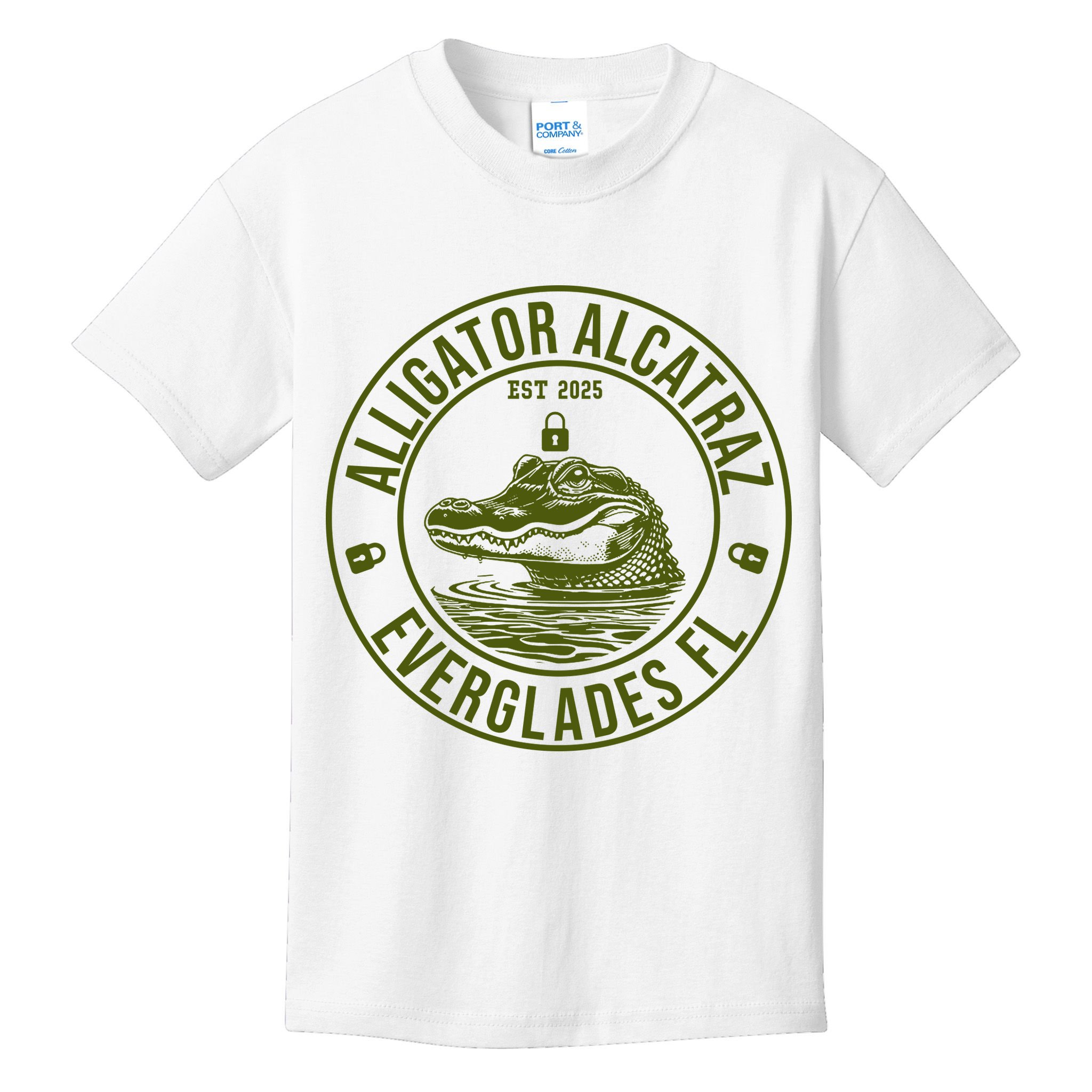 Funny Florida Everglades FL Meme Alligator Alcatraz Kids T-Shirt