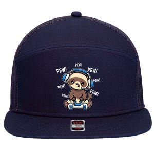 Ferret 7 Panel Mesh Trucker Snapback Hat