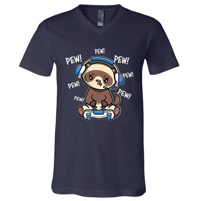 Ferret V-Neck T-Shirt