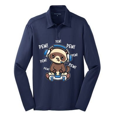 Ferret Silk Touch Performance Long Sleeve Polo