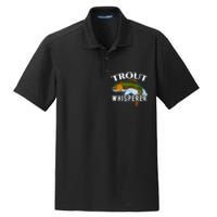 Funny Fishing Fisherman Gift Trout Whisperer Dry Zone Grid Polo