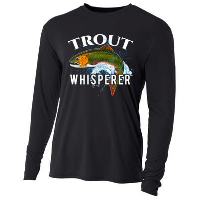 Funny Fishing Fisherman Gift Trout Whisperer Cooling Performance Long Sleeve Crew