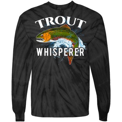 Funny Fishing Fisherman Gift Trout Whisperer Tie-Dye Long Sleeve Shirt