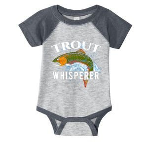 Funny Fishing Fisherman Gift Trout Whisperer Infant Baby Jersey Bodysuit