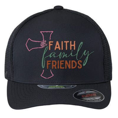 Faith Family Friends Flexfit Unipanel Trucker Cap