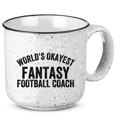 Funny Fantasy Football World’s Okayest Fantasy Football Coach Fantasy Football 15oz Campfire Ceramic Mug