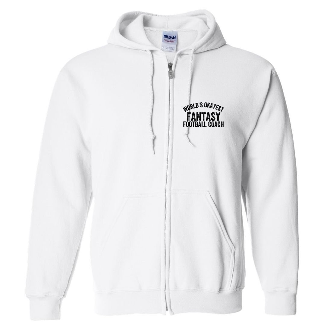 Funny Fantasy Football World’s Okayest Fantasy Football Coach Fantasy Football Full Zip Hoodie
