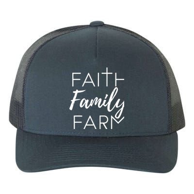 Faith Family Farm Country Farmers Wife Gift Yupoong Adult 5-Panel Trucker Hat