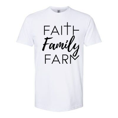 Faith Family Farm Country Farmers Wife Gift Softstyle CVC T-Shirt