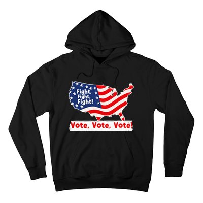 Fight Fight Fight! Vote Vote Vote! Trump Elon 2024 Hoodie