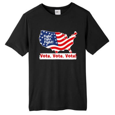 Fight Fight Fight! Vote Vote Vote! Trump Elon 2024 Tall Fusion ChromaSoft Performance T-Shirt