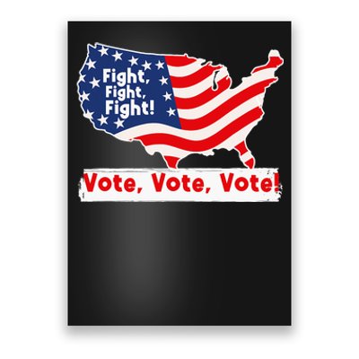 Fight Fight Fight! Vote Vote Vote! Trump Elon 2024 Poster