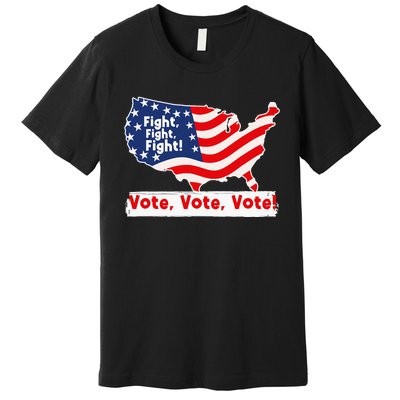 Fight Fight Fight! Vote Vote Vote! Trump Elon 2024 Premium T-Shirt