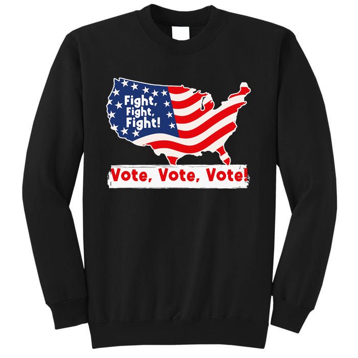 Fight Fight Fight! Vote Vote Vote! Trump Elon 2024 Tall Sweatshirt