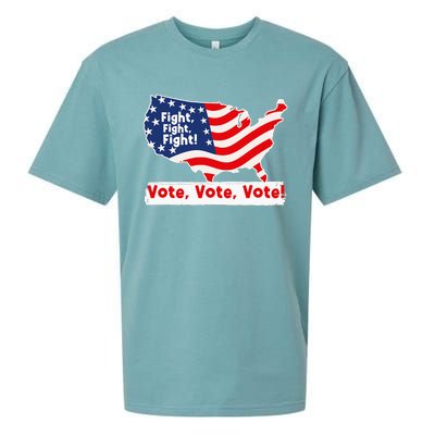 Fight Fight Fight! Vote Vote Vote! Trump Elon 2024 Sueded Cloud Jersey T-Shirt